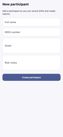 NDIS Shift Notes screenshot