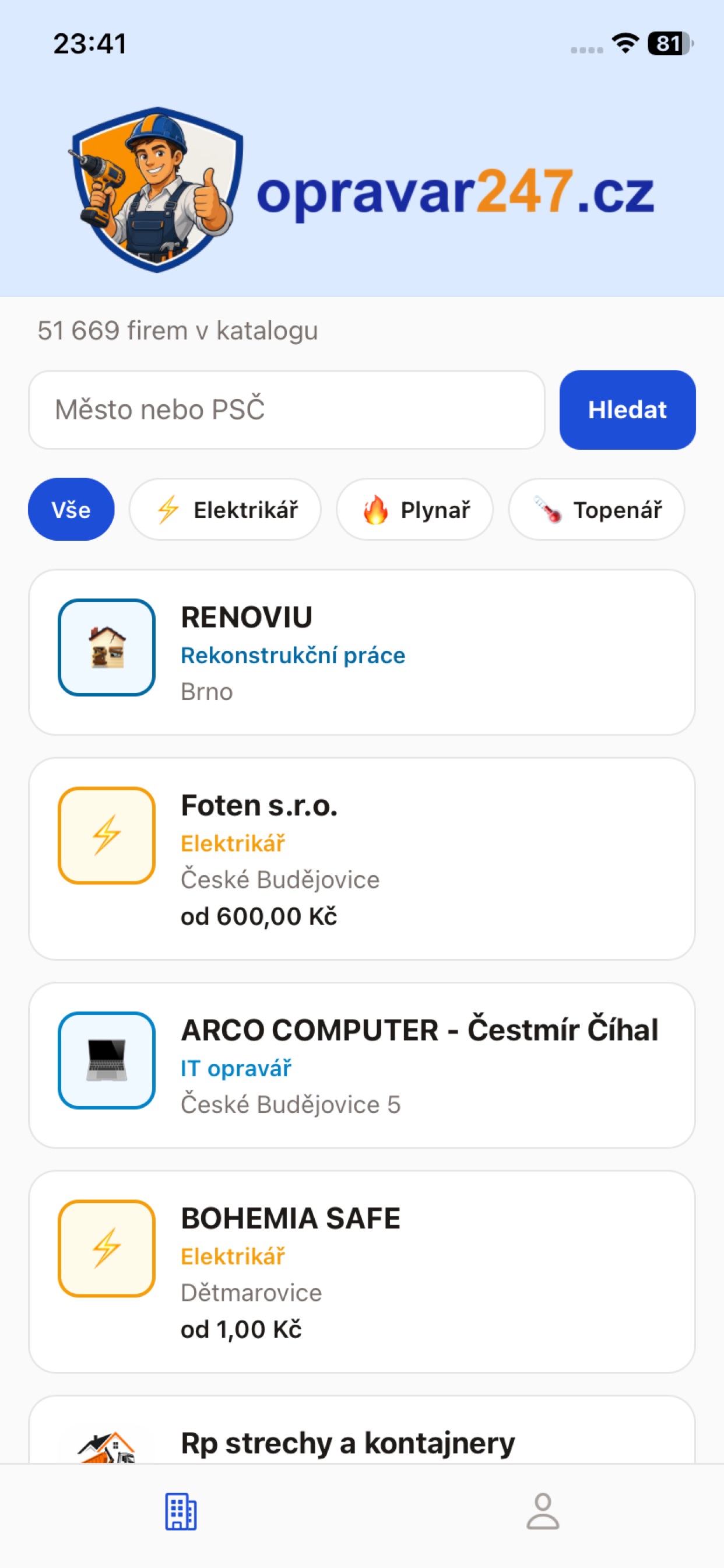 Screenshot 1 of Opravar247.cz