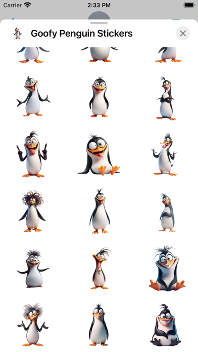 Screenshot #3 pour Goofy Penguin Stickers