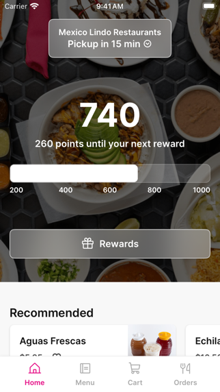 Mexico Lindo Restaurant app screenshot