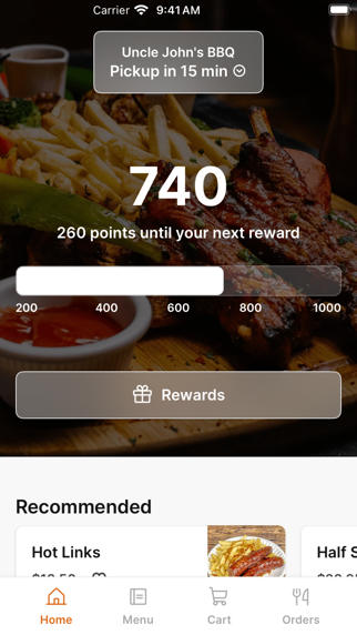 Uncle John's Barbecue iPhone screenshot 1 - Food & Drink app