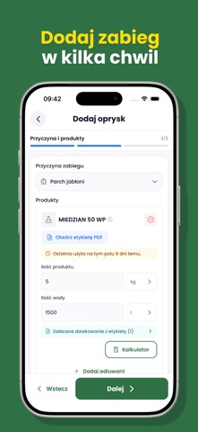 Dziennik zabiegów screenshot