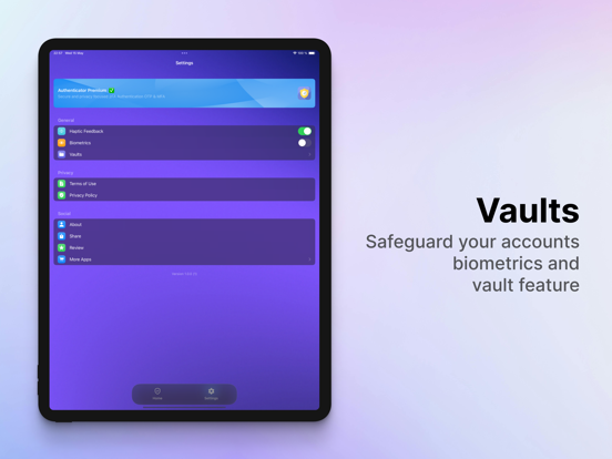 Authenticator App Widget iPad screenshot 4 - Utilities app