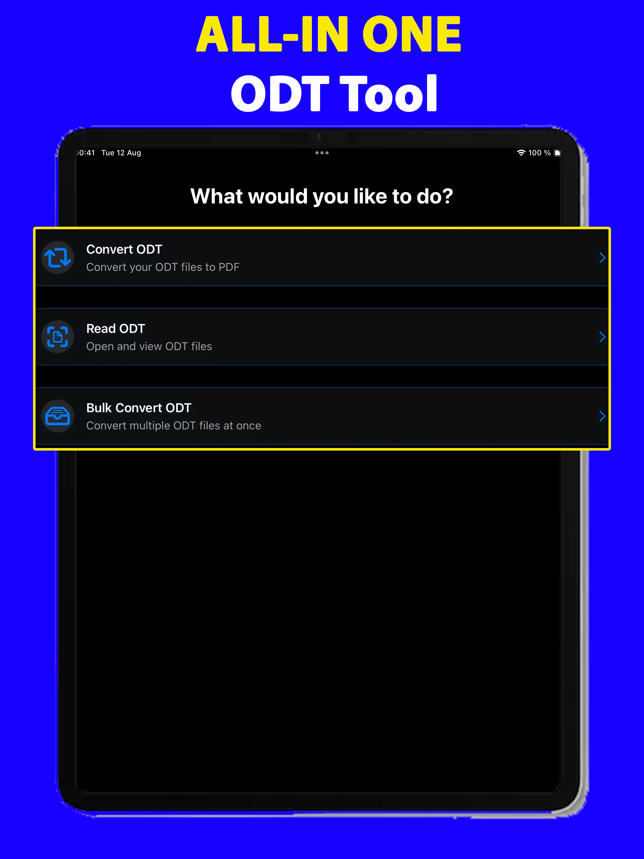 ODT Converter Reader PDF DOCX