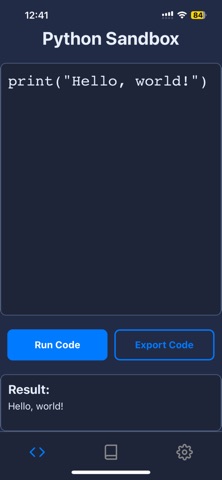Python Sandbox screenshot