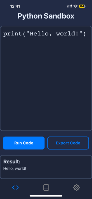 Python Sandbox Screenshot 1 of 5