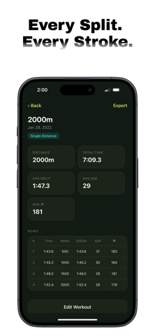 Rowing Tracker - ErgPal Screenshot 2 of 4