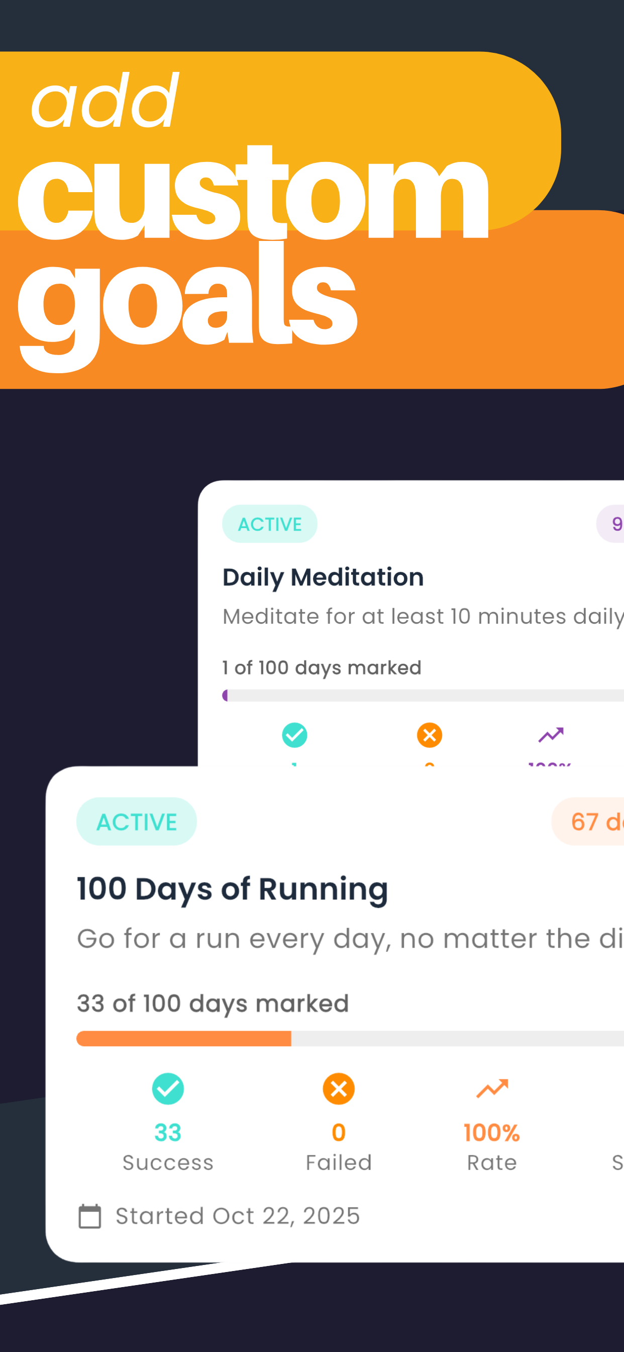 100 DEDICATED - Goal Tracker