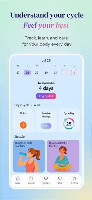 Wellva: Period & Cycle Tracker screenshot 1