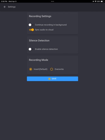 SpeakWrite - Voice to Document iPad screenshot