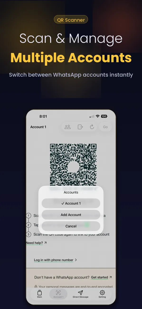 Screenshot #2 pour Dual Messenger: WA Web Clone