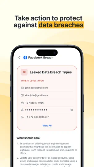 Capture d'écran de PurePrivacy: Digital Security sur iPhone 8