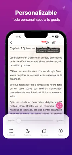 Captura de pantalla de ManoBook: Novelas & Libros en iPhone 6
