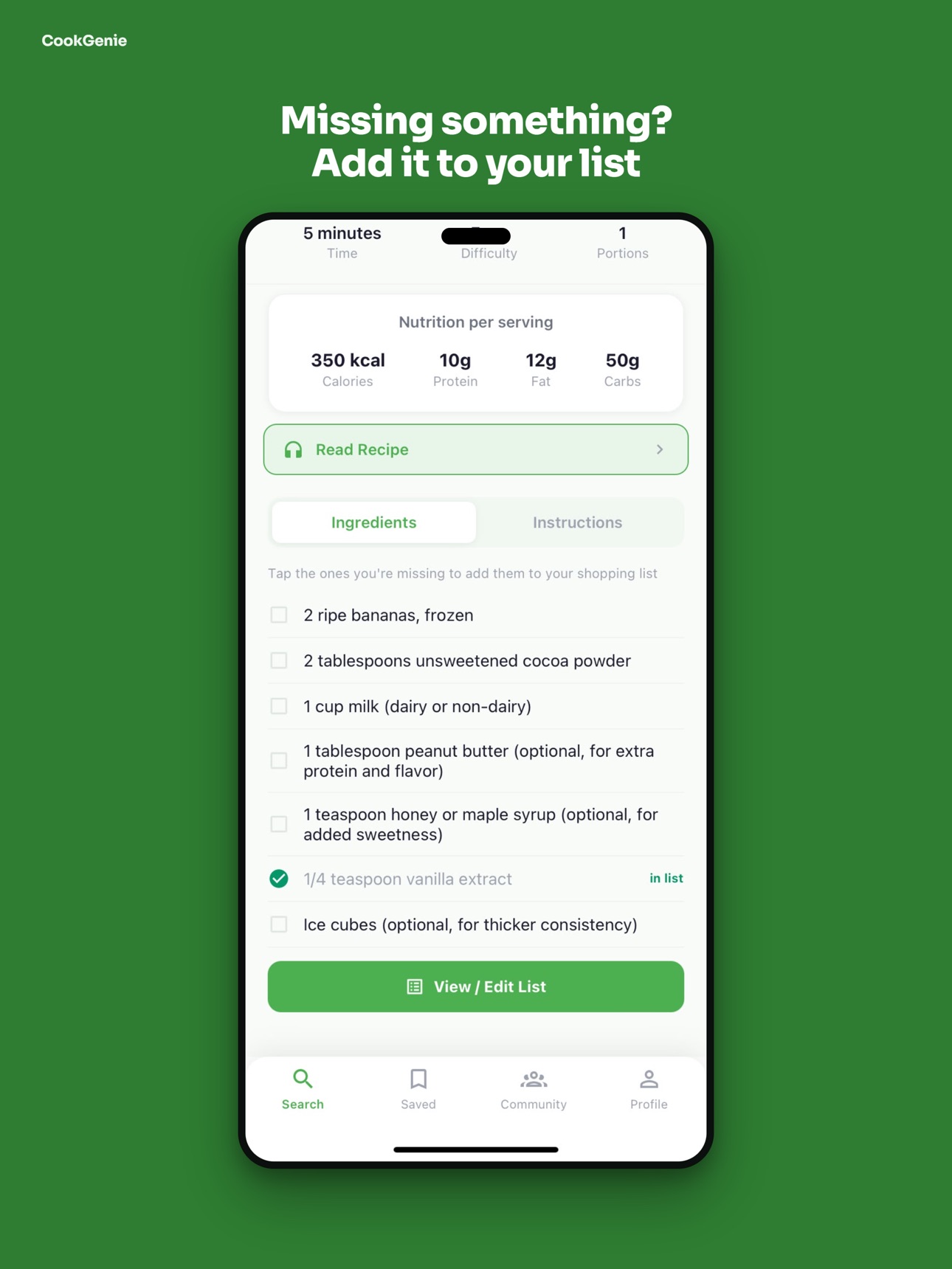 Screenshot 10 of CookGenie: AI Recipe Finder