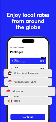Simply eSIM : 5G Internet Data iPhone screenshot