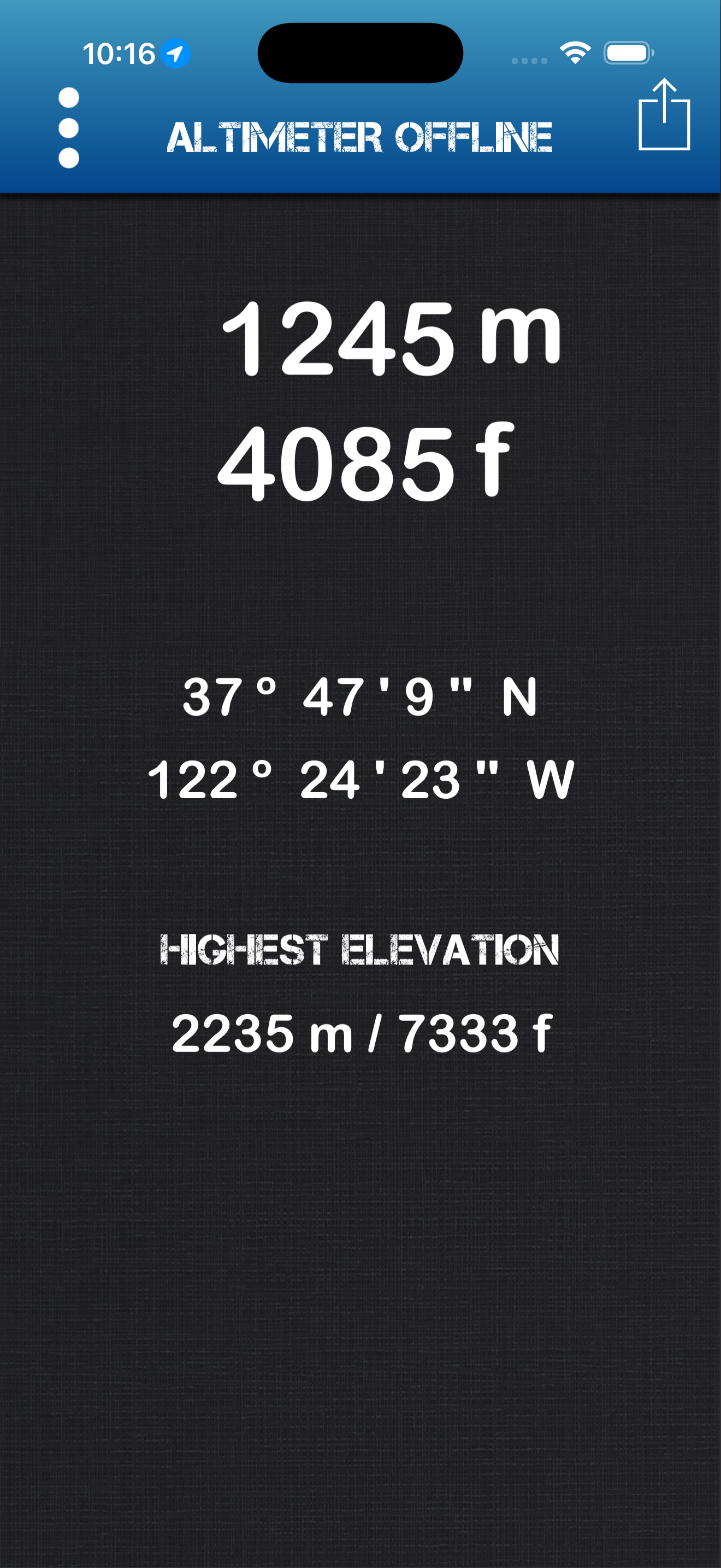 Altimeter Offline