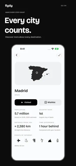 Flytly: Travel Map & Tracker screenshot 2