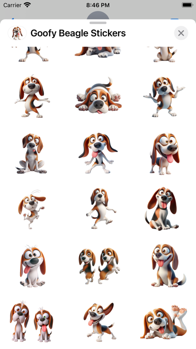 Screenshot 2 of Goofy Beagle Stickers App