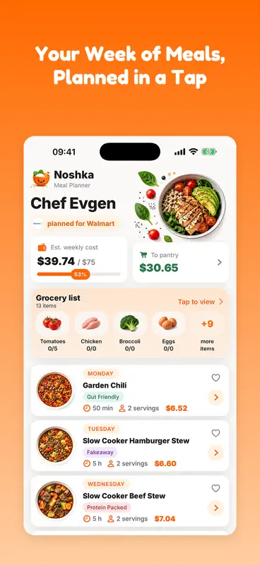 Noshka - Meal Planner screenshot 1 of 6