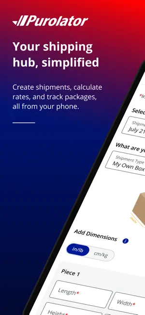 Purolator screenshot 1