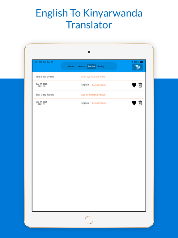 English To Kinyarwanda Trans iPad screenshot