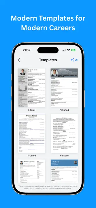 Resume AI - CV Maker & Builder: Screenshot 2 von 5