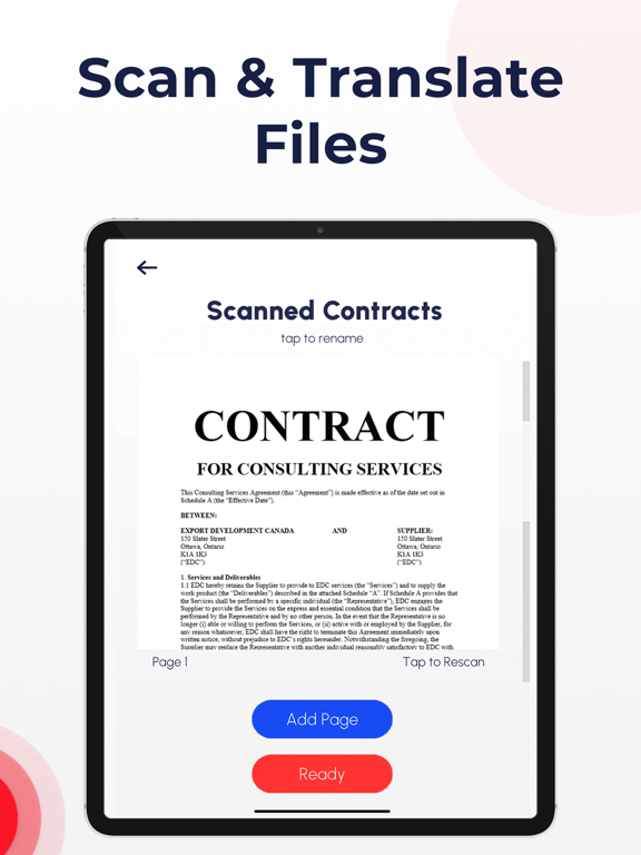 PDF Translate Pro iPad screenshot 2 - Productivity app