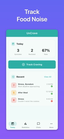 Food Noise Tracker: UnCrave screenshot