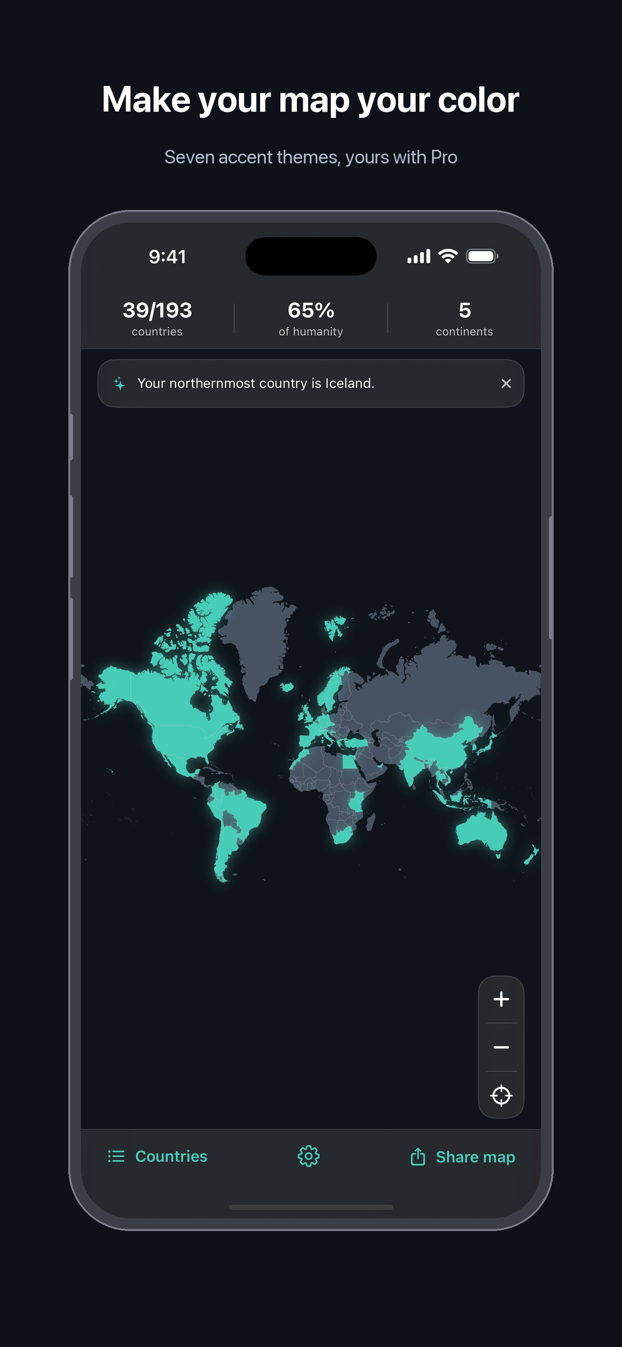 Roamprint: Countries Visited screenshot 3
