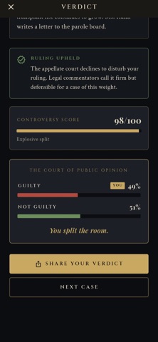 Your Honor: Judge Simulator iPhone screenshot
