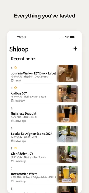 Shloop - Whiskey Beer Wine Log screenshot 1