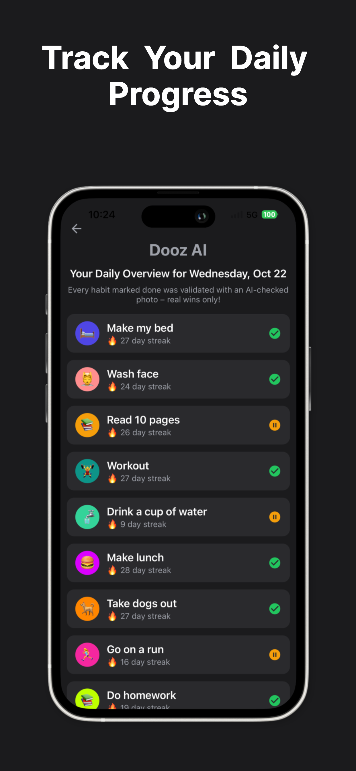 Dooz AI - Verified Habits