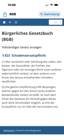Deutsche Bundesgesetze iPhone screenshot 5