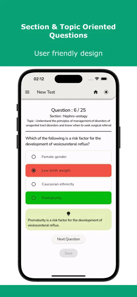 Paediatrics, Child Health Test Screenshot 1