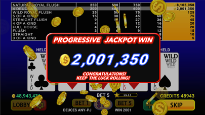 Jackpot Video Poker Casino iPhone screenshot