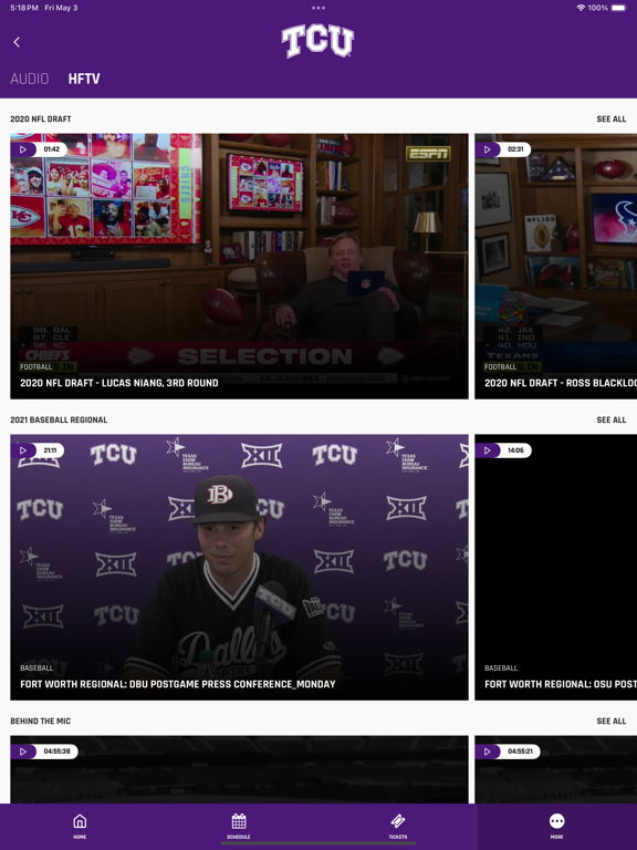 Riff Ram - TCU Horned Frogs iPad screenshot 5 - Sports app
