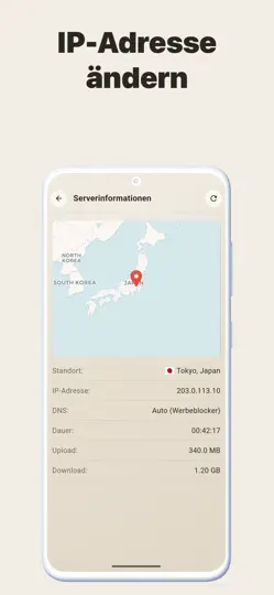 Screenshot von Dunova VPN: Schnell & Sicher auf dem iPhone 5
