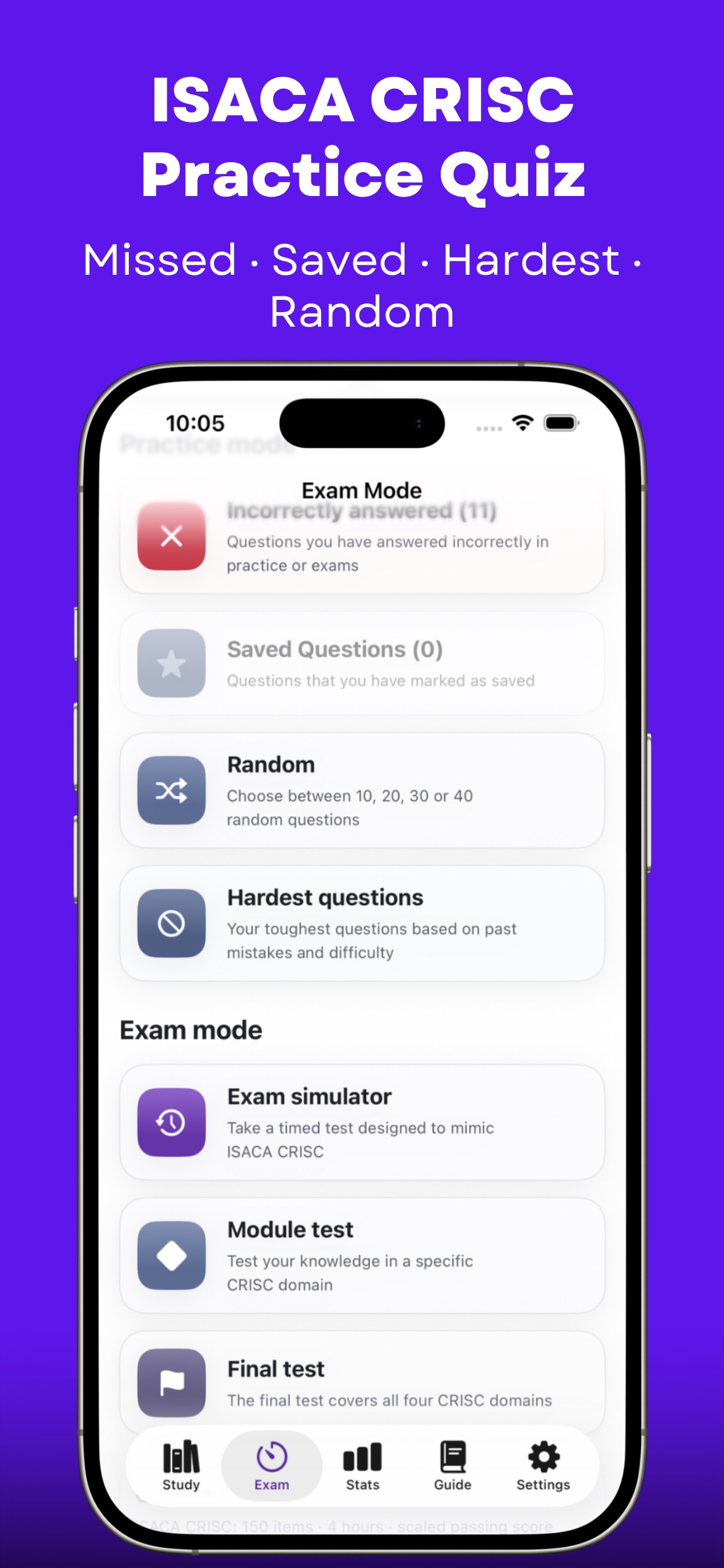 Screenshot 8 of CRISC Practice Test 2026