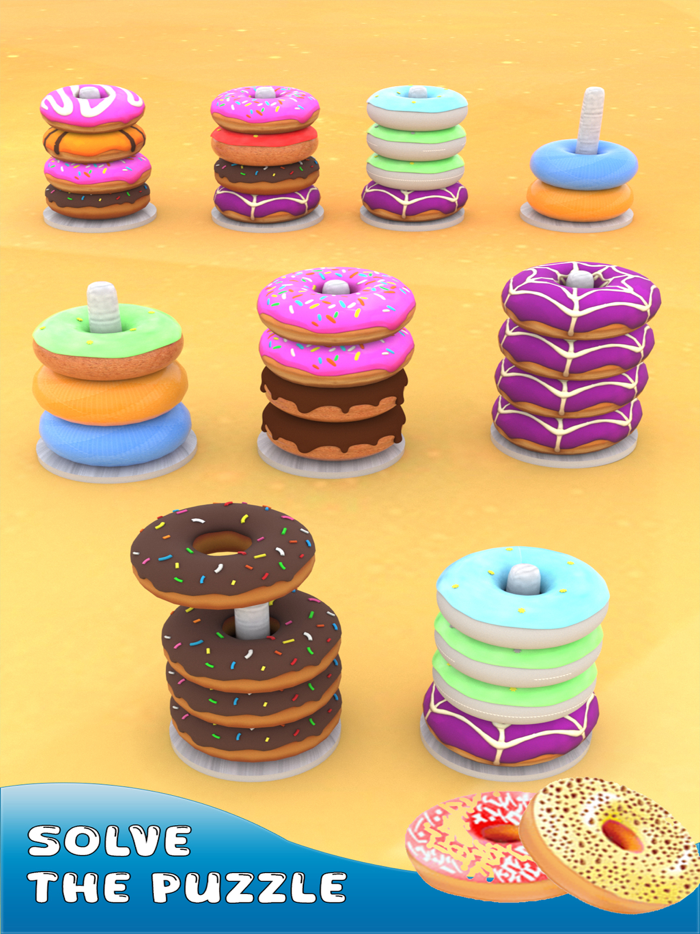 Donut Color Sort Puzzle Games