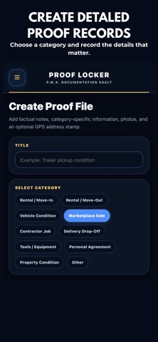 Proof Locker screenshot