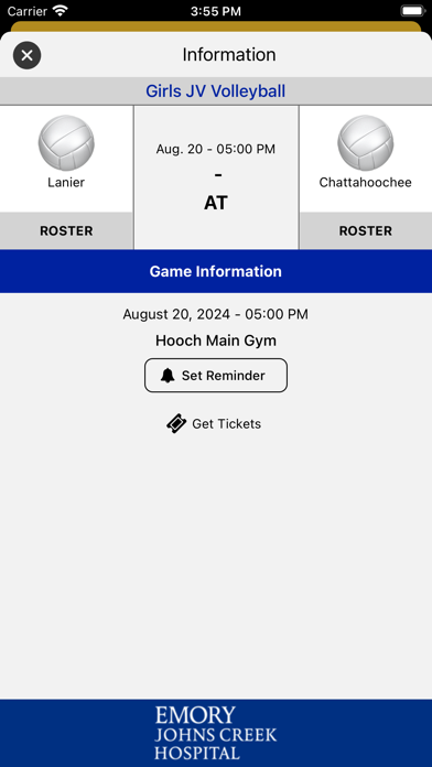 Chattahoochee Athletics Screenshot