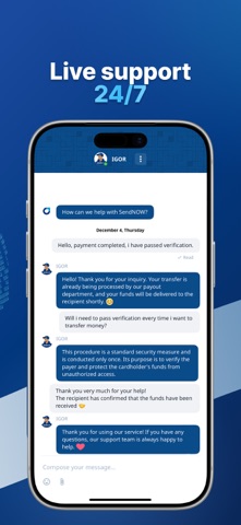 SendNOW — send money anywhere iPhone screenshot