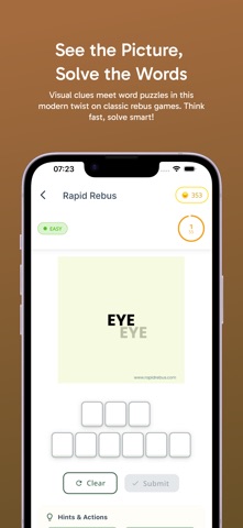 RapidRebus: Word Puzzle Game iPhone screenshot