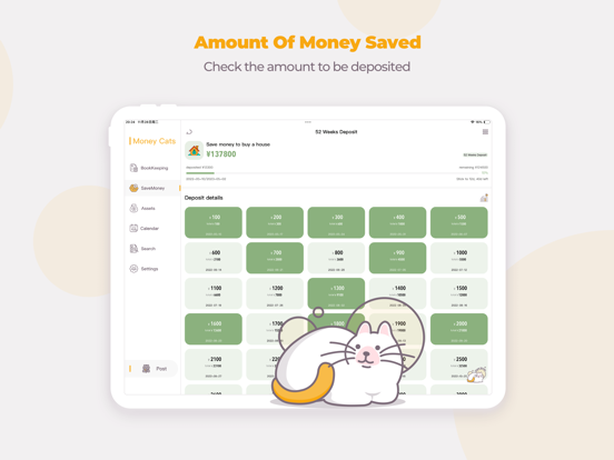 Money Cats - Bookkeeping Cost iPad screenshot 4 - Finance app