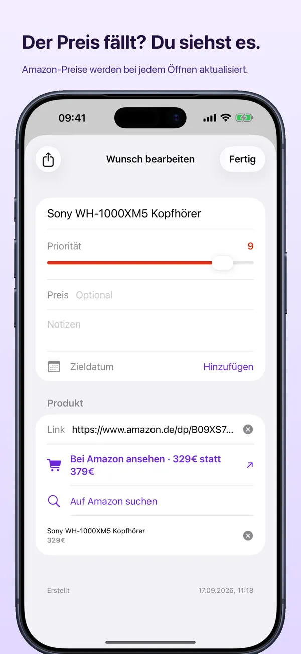 Wishfullist – Wunschliste iPhone App Screenshot 3 – Lifestyle