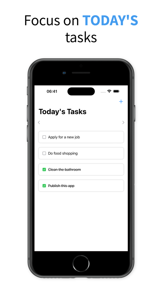 #1. Focus Today: Todo List Simple (iOS) By: Hojoshi LTD