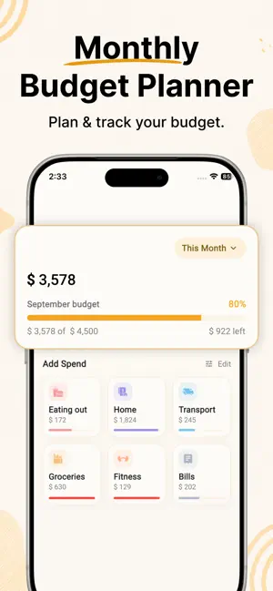 Monthly Budget Planner App screenshot 1