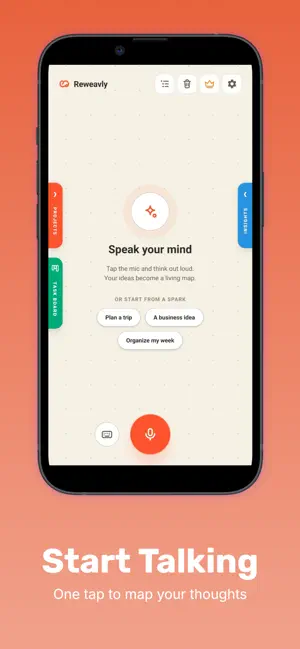 Reweavly: Speak to Mind Map screenshot 2