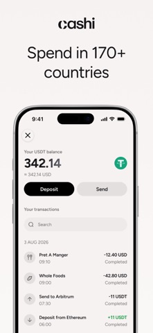 Cashi: Global Spending Card Screenshot 2 of 4
