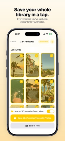 SC Memories Saver iPhone screenshot